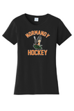 Normandy Hockey Invader Tank Logo Womens Ring Spun Cotton T-Shirt