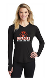 Normandy Basketball Sport Tek Black Long Sleeve Dry Fit Hooded Tee (Mens, Womens, Youth)