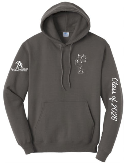 St. Ambrose 8th Grade Charcoal Hooded Sweatshirt
