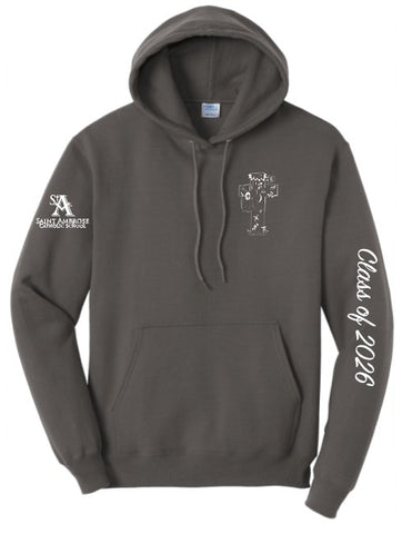 St. Ambrose 8th Grade Charcoal Hooded Sweatshirt