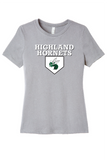 Highland Baseball Ladies Bella + Canvas Relaxed Short Sleeve Tee