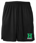 Highland Baseball A4 Black Cooling Shorts with Pockets