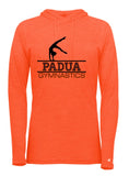 Padua Gymnastics Badger Tri-Bend Long Sleeve Hooded Tee (Mens & Womens)