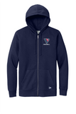 IVL Baseball Embroidered New Era Comeback Fleece Full Zip Hoodie