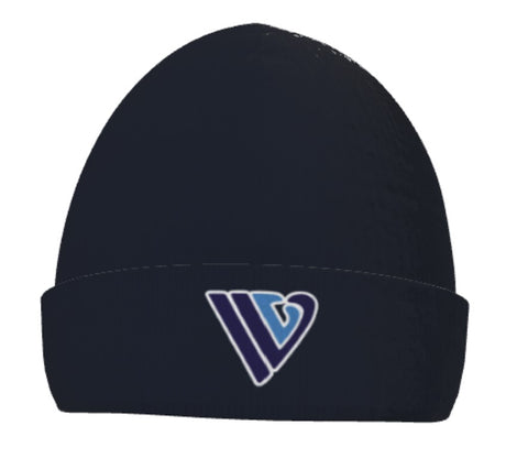 IVL Embroidered Navy Blue Champro Polar Cuff Beanie