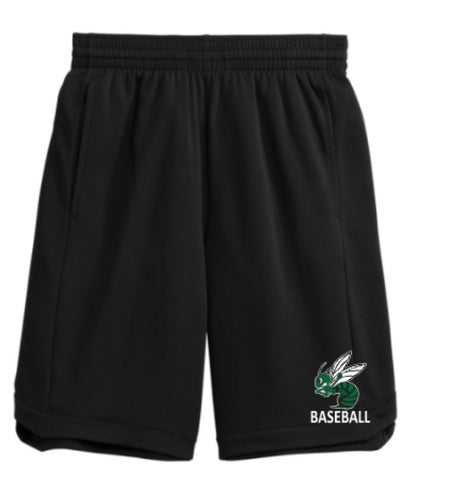 Highland Baseball A4 Black Cooling Shorts with Pockets