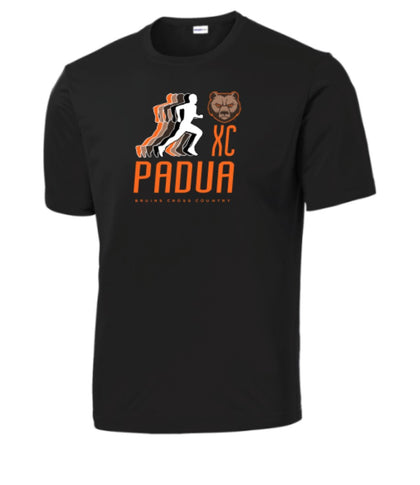 Padua Cross Country Black Dry Fit T-Shirt (Mens & Womens)