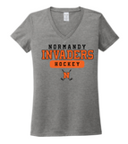 Normandy Hockey Womens Allmade Tri-Blend V-Neck T-Shirt