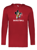 Bees Basketball Long Sleeve Hooded Shooting Shirt with Name on Back (Youth, Mens, Womens)