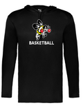 Bees Basketball Long Sleeve Hooded Shooting Shirt with Name on Back (Youth, Mens, Womens)