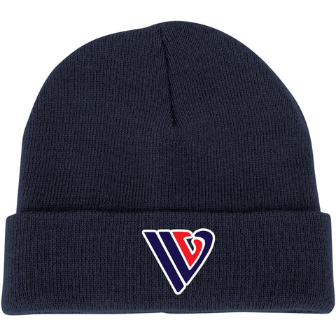 IVL Embroidered Navy Blue Champro Polar Cuff Beanie