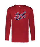 IVL Script Badger Long Sleeve Dry Fit Hooded Tee (Youth and Adult)