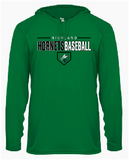 Highland Baseball Womens Badger Long Sleeve Dry Fit Hooded Tee