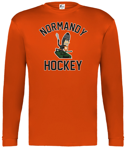 Normandy Hockey Invader Logo Long Sleeve Dry Fit Shirt