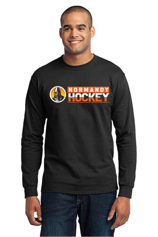 Normandy Hockey Invader Logo Long Sleeve Cotton Shirt