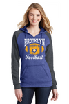 Brooklyn Hurricanes Youth Football Ladies Raglan Hoodie