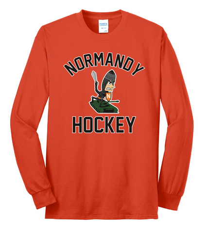 Normandy Hockey Invader Tank Logo 50/50 Long Sleeve Shirt