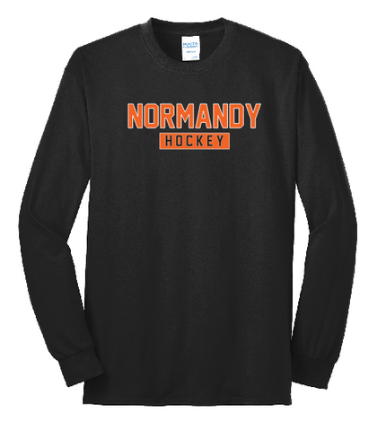 Normandy Hockey Black 50/50 Long Sleeve Shirt