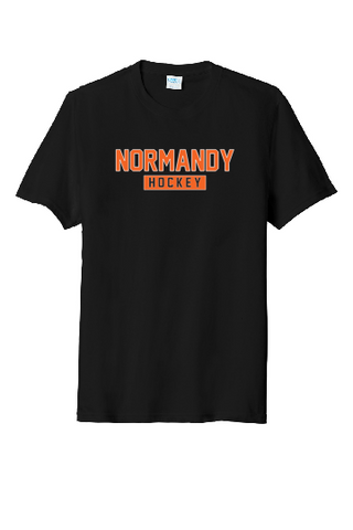 Normandy Hockey Black Tri-Blend T-Shirt