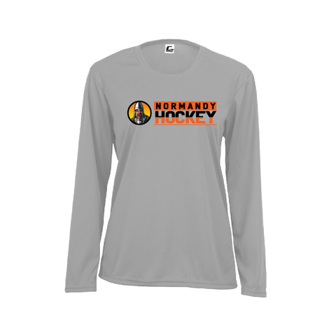 Normandy Hockey Invader Logo Womens Long Sleeve Dry Fit Shirt