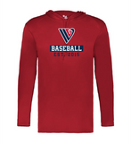 IVL Baseball Badger Long Sleeve Dry Fit Hooded Tee (Youth and Adult)
