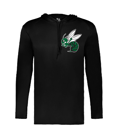 Highland Baseball Badger Long Sleeve Hooded Tee Player Warmup (with name and number)