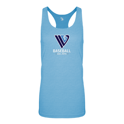 IVL Baseball Badger Womens Tri-Blend Racerback Tank Top