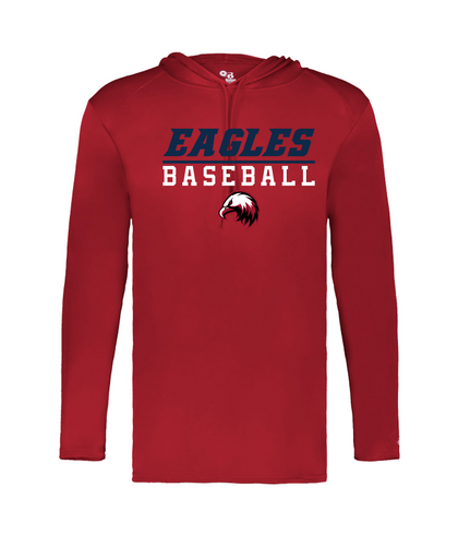 Broadview Hts Baseball Badger Long Sleeve Dry Fit Hooded Tee (Youth and Adult)