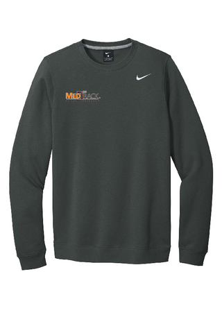 Padua MedTrack Embroidered Black Nike Club Fleece Crewneck Sweatshirt