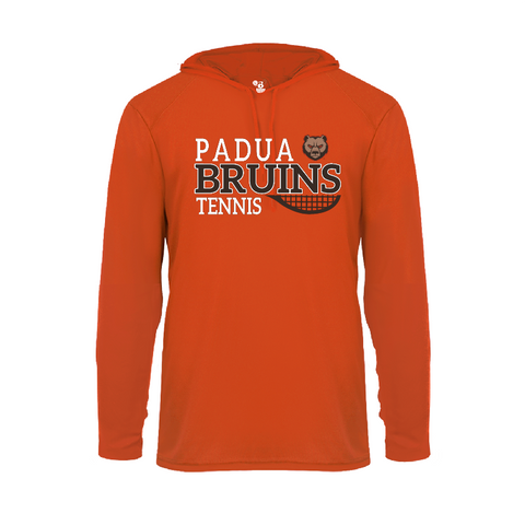 Padua Girls Tennis Badger Long Sleeve Dry Fit Hooded Tee