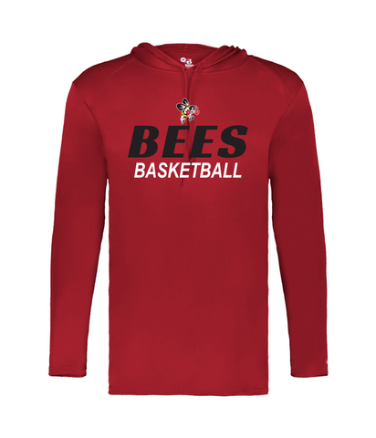 Bees Basketball Badger Dry Fit Long Sleeve Hooded Shooting Shirt