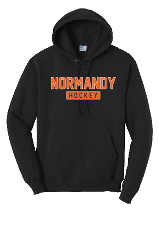 Normandy Hockey Black 50/50 Hooded Sweatshirt