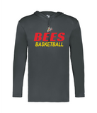 Bees Basketball Badger Dry Fit Long Sleeve Hooded Tee (Mens & Womens)