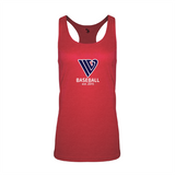 IVL Baseball Badger Womens Tri-Blend Racerback Tank Top