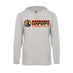 Normandy Hockey Invader Logo Womens Long Sleeve Hooded Tee