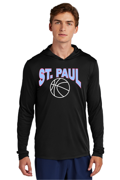 St. Paul Basketball Badger Dry Fit Long Sleeve Hooded Tee