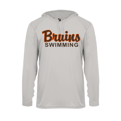 Padua Swimming Badger B-Core Long Sleeve Hooded Tee