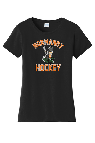 Normandy Hockey Invader Tank Logo Womens Ring Spun Cotton T-Shirt