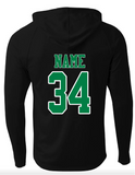 Highland Baseball Badger Long Sleeve Hooded Tee Player Warmup (with name and number)