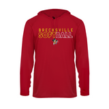 Brecksville Softball Womens Badger Long Sleeve Dry Fit Hooded Tee