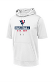 IVL Baseball Sport-Tek Wicking Fleece Short Sleeve Hooded Sweatshirt