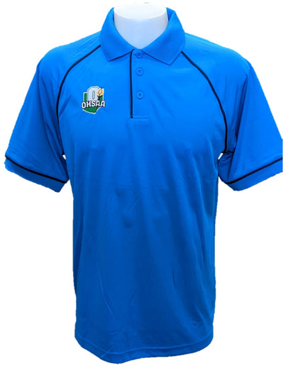 NEW!  Cyan Blue OHSAA Mens  Volleyball Referee Shirt