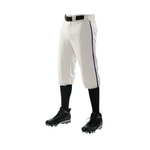 Alleson Crush Knicker Baseball Pants - White with Navy braid